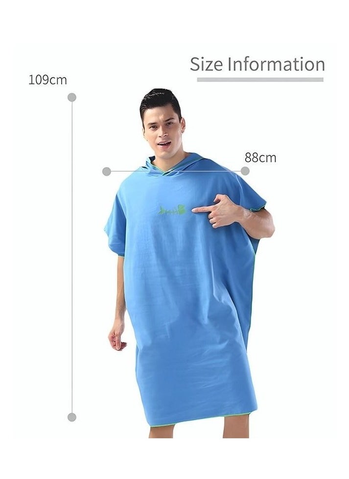 Generic - Beach Bathrobe Thickened Soft Material Quickly Absorbs Moisture Suitable for Men and Women Swimming Pool Beach Bathroom - Image 1