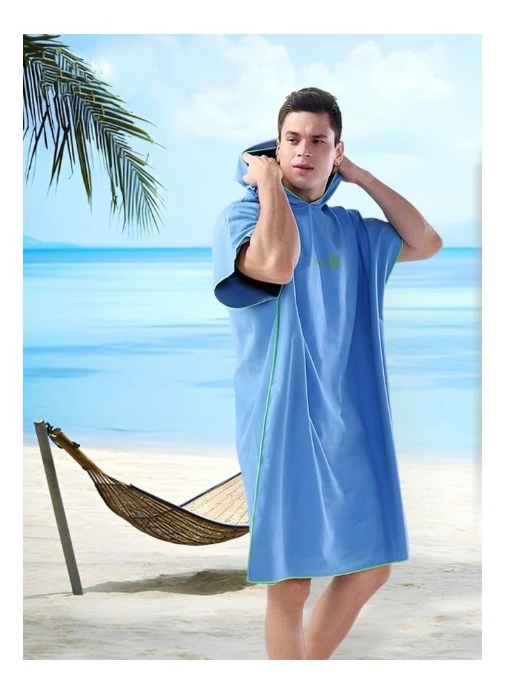 Generic - Beach Bathrobe Thickened Soft Material Quickly Absorbs Moisture Suitable for Men and Women Swimming Pool Beach Bathroom - Image 1