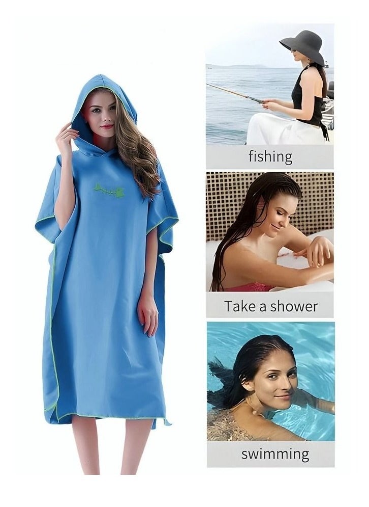 Generic - Beach Bathrobe Thickened Soft Material Quickly Absorbs Moisture Suitable for Men and Women Swimming Pool Beach Bathroom - Image 1