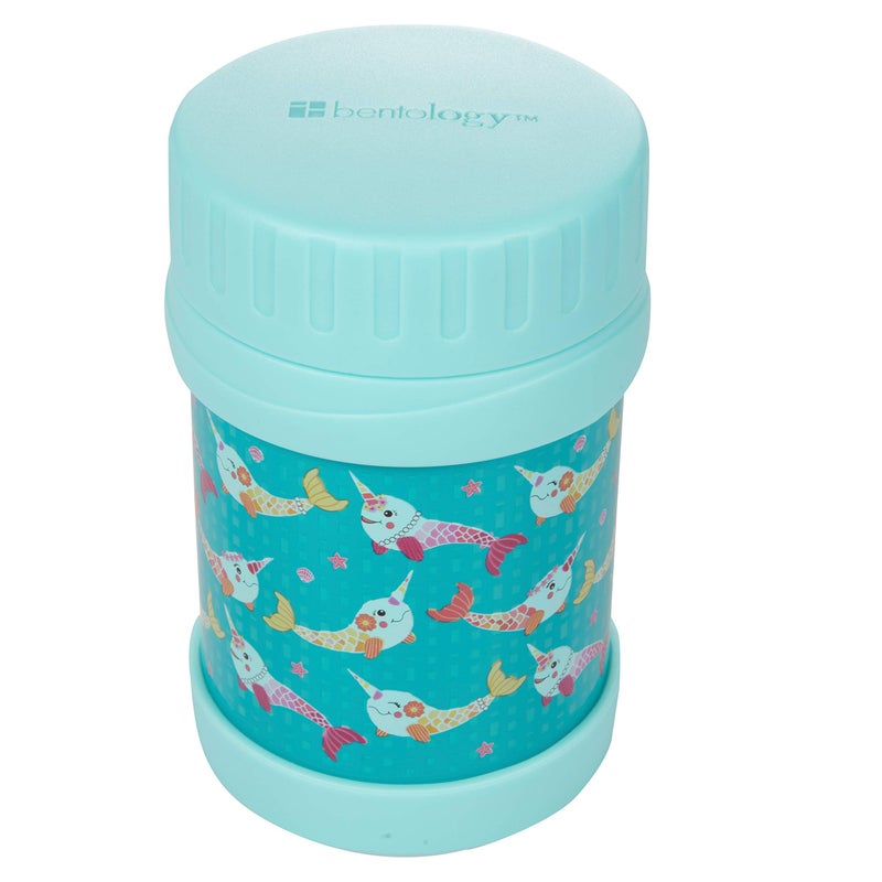 Bentology Stainless Steel Insulated Lunch 13 oz Jar for Kids -Large Leak-Proof Storage Container for Hot & Cold Food  Soups  Liquids - BPA Free - Fits Most Lunch Boxes and Bags - Narwhal - Image 3