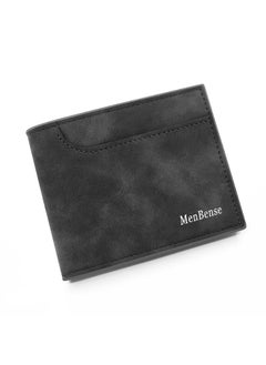 MenBense Men's Short Wallet Simple Frosted Pu Men's Large Capacity Multi-card Coin Bag Men's Money Clip  - Image 1