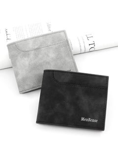 MenBense Men's Short Wallet Simple Frosted Pu Men's Large Capacity Multi-card Coin Bag Men's Money Clip  - Image 2