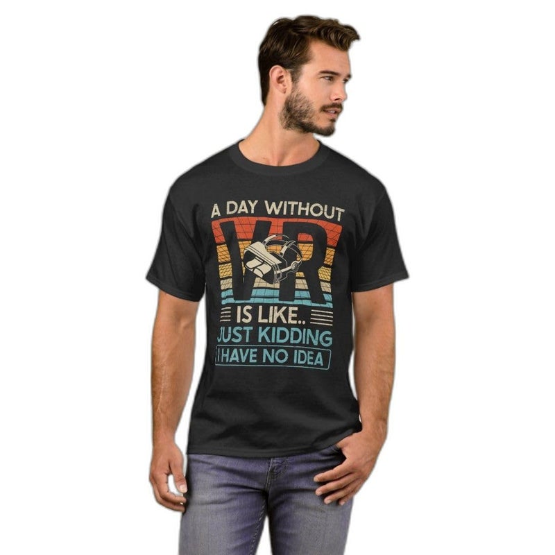 Virtual Reality VR Headsets VR Gamer Gaming Retro T-Shirt - Image 1