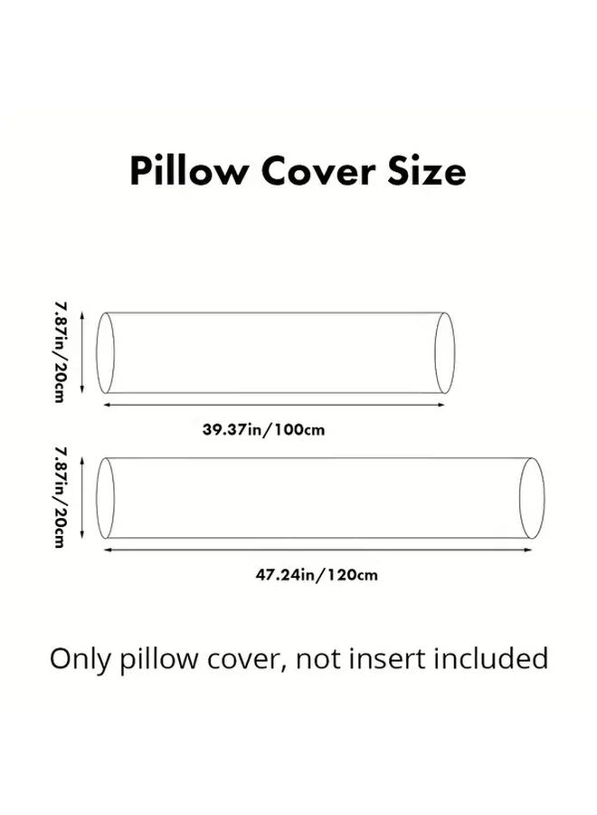 Extra Long Green Decorative Cushion Cover L120xD7 87inch Zipper Washable Sofa Bed Pillow - Image 3