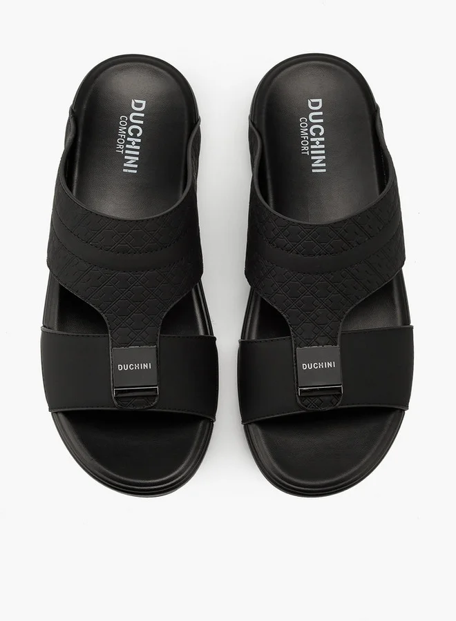 DUCHINI Men's Textured Arabic Slip-On Sandals