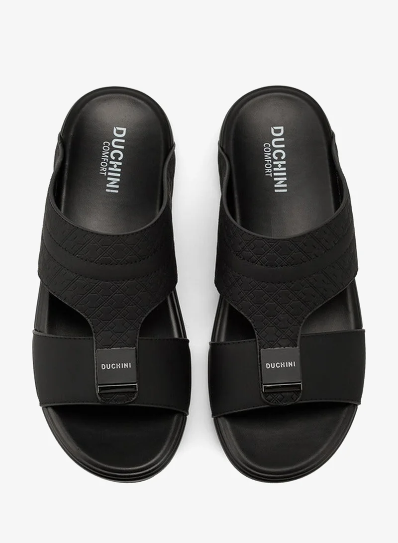 DUCHINI Men's Textured Arabic Slip-On Sandals Ramadan Collection
