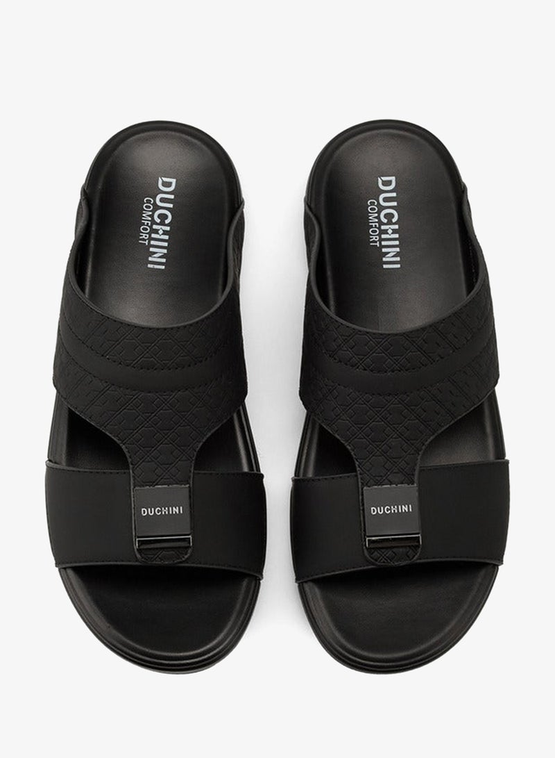 DUCHINI Men's Textured Arabic Slip-On Sandals Ramadan Collection - Image 2