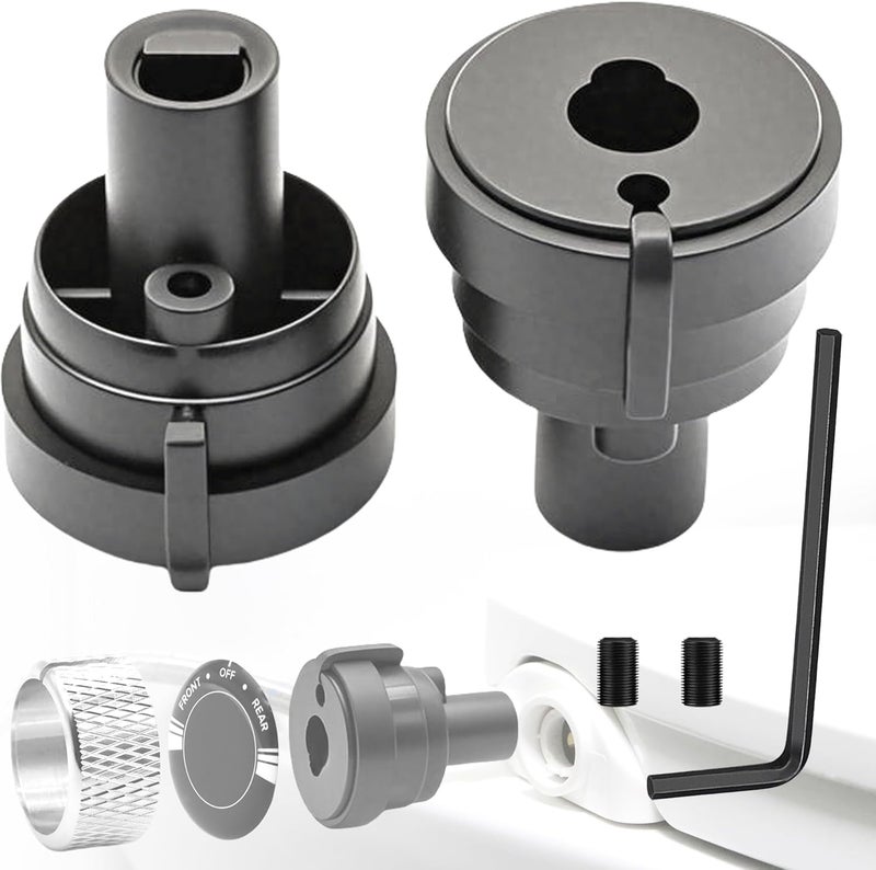 Terixe 2 Pack Replacement Knob for Brondell Bidet Toilet Seat, Compatible with Non-Electric Swash Seat, Injection Moulding,ABS Material, （Plastic Knob Center Only, Metal Ring Not Included）Black - Image 1