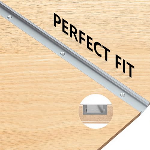 Serplex® Aluminum 400mm Double-Cut Profile Universal 3/4 T-Track with Predrilled Mounting Holes, 30 Type T Track for Woodworking Jigs and Fixtures, Drill Press Table,(15.75in) - Image 4