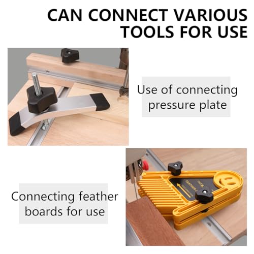 Serplex® Aluminum 400mm Double-Cut Profile Universal 3/4 T-Track with Predrilled Mounting Holes, 30 Type T Track for Woodworking Jigs and Fixtures, Drill Press Table,(15.75in) - Image 5