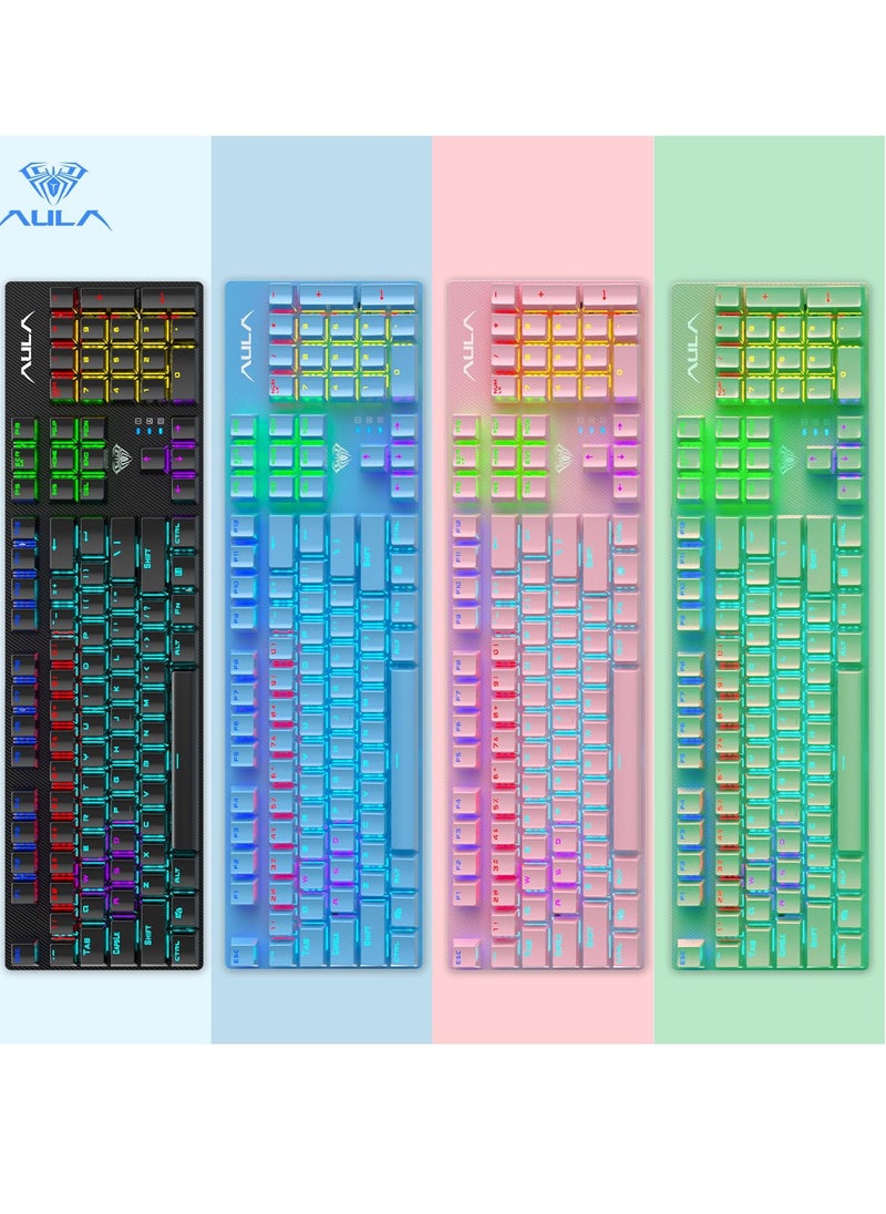 104 Keys Mechanical Keyboard USB Wired LED Backlight Suspension Keycap Blue Switch Gaming Keyboard for Gaming Typing Office Black - pzsku/Z1BCE45EB814ECD6DADEAZ/45/_/1661782164/5fe1a407-8fa7-4452-a1b6-1f079ea18f55