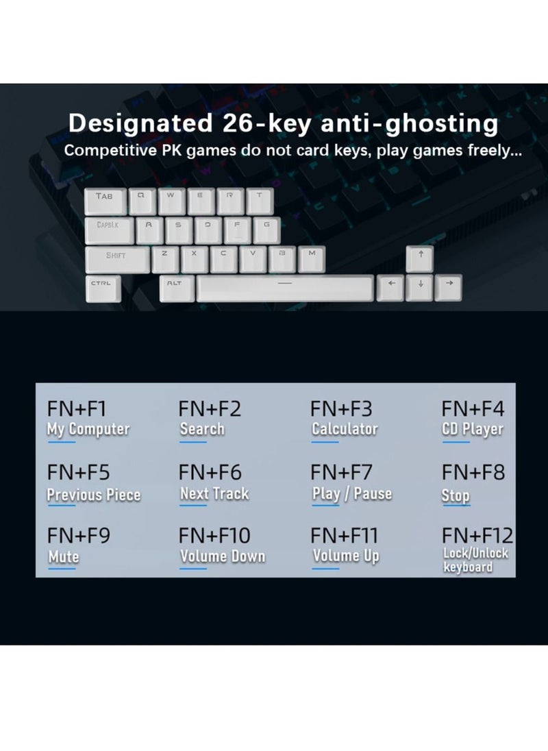 104 Keys Mechanical Keyboard USB Wired LED Backlight Suspension Keycap Blue Switch Gaming Keyboard for Gaming Typing Office Black - pzsku/Z1BCE45EB814ECD6DADEAZ/45/_/1661782164/df717c17-7152-4870-a0e6-404e711a0357