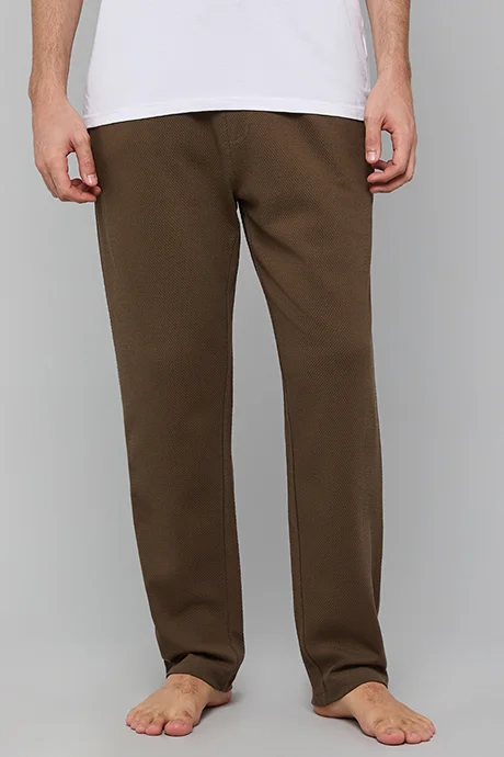 أر أند بي Solid Lounge Pants with Drawstring Waist