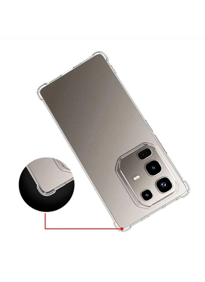 Case Soft Silicone Clear Phone Cover For Infinix Note 50/Note 50 Pro Four Corner Anti Fall Protect Bumper