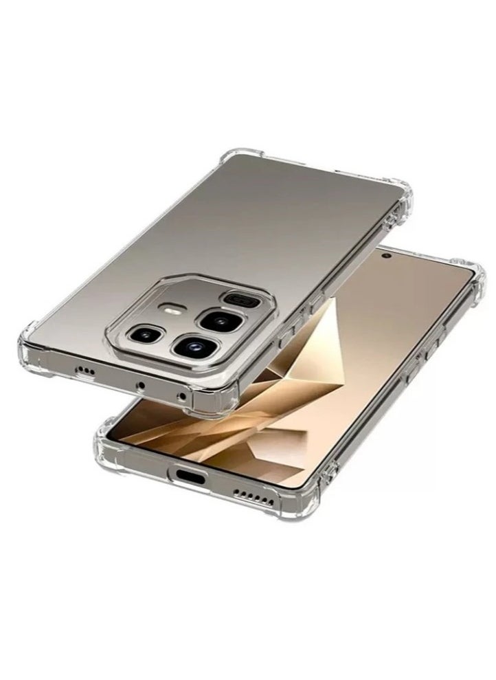 Case Soft Silicone Clear Phone Cover For Infinix Note 50/Note 50 Pro Four Corner Anti Fall Protect Bumper