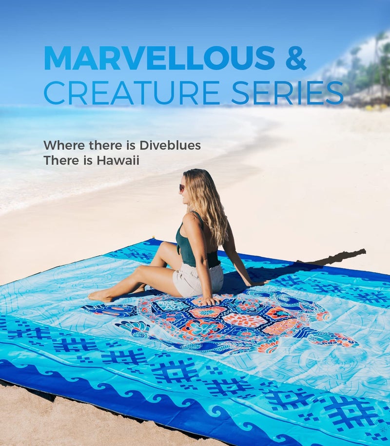 OCOOPA Beach Blanket Waterproof Sandproof, 10'X 9' Extra Large, Soft and Sturdy, Light Weight and Portable, Perfect for Beach Vacation, Famlily Park Picnic, Travel Camping, Outdoor Gifts - Image 2