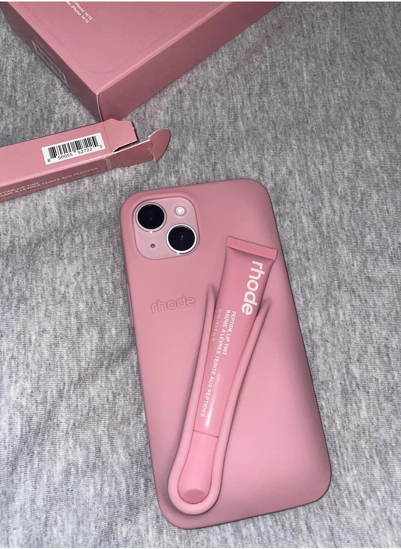 Rhode iPhone 16 Case with Lip Gloss ,Mobile phone case Lipstick Set(Ribbon), Shockproof, scratch-resistant, portable, Rhode Applicable to iPhone 16