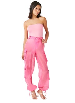FOREVER 21 Sheer Organza Cargo Pants  - Image 1