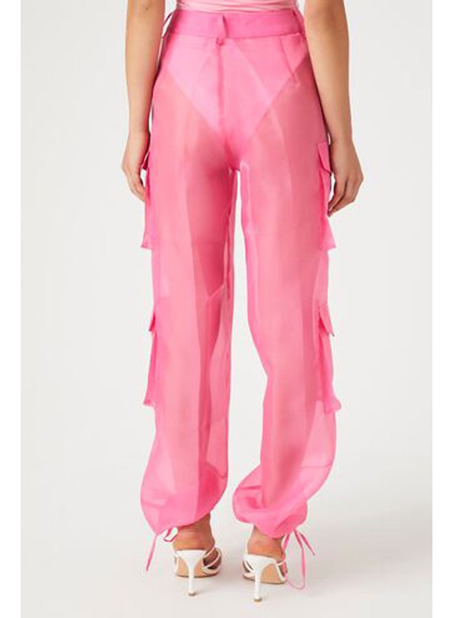 FOREVER 21 Sheer Organza Cargo Pants  - Image 4