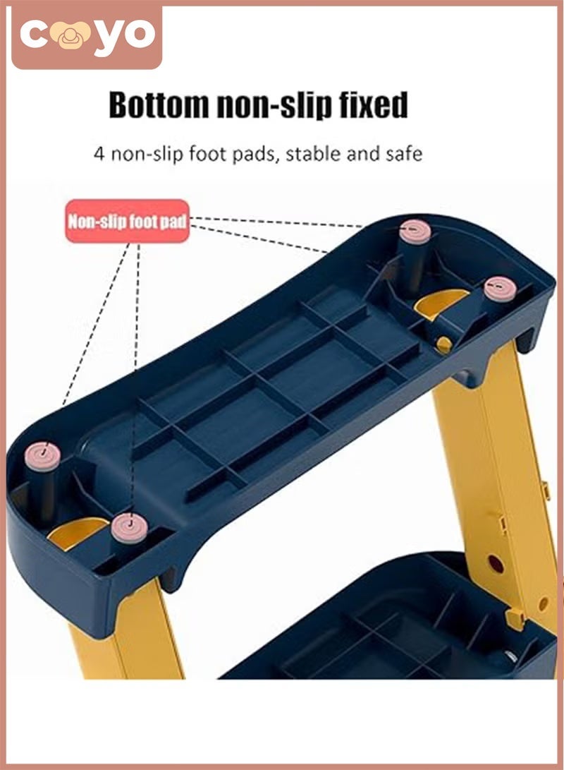 COYO Toddler Potty Training Seat With Step Stool Ladder, Portable Children's Foldable Non Slip Toilet Seat, Soft Cushion & Splash Guard - Image 4