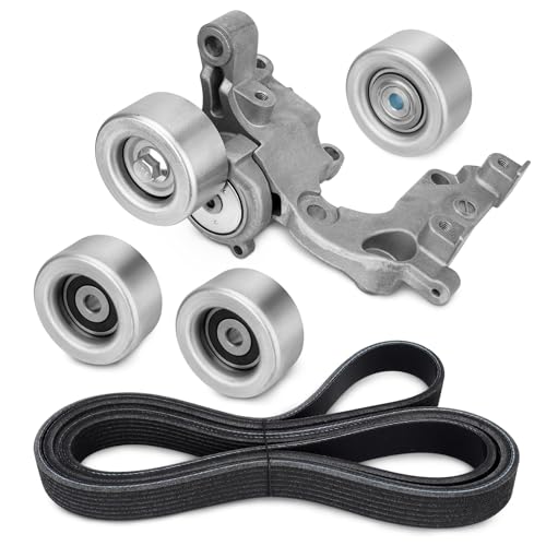 GDUKOP Drive Serpentine Belt Tensioner & Idler Pulley Kit Compatible with Toyota 2004-2015 Tacoma 4Runner Tundra FJ Cruiser V6 4.0L Replaces# 1660331040 1662031013 - Image 1