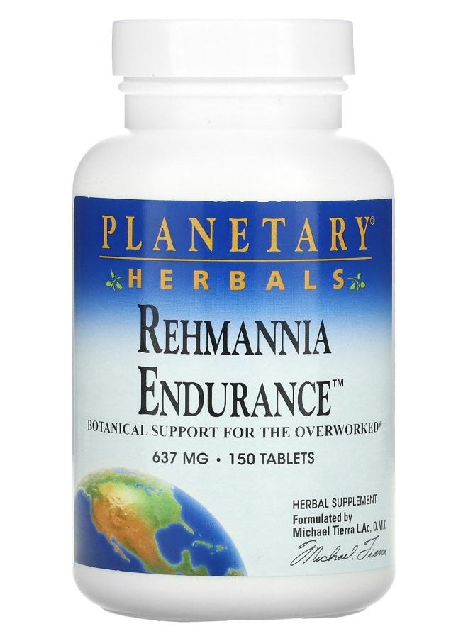PLANETARY HERBALS Rehmannia Endurance™ 637 mg 150 Tablets 
