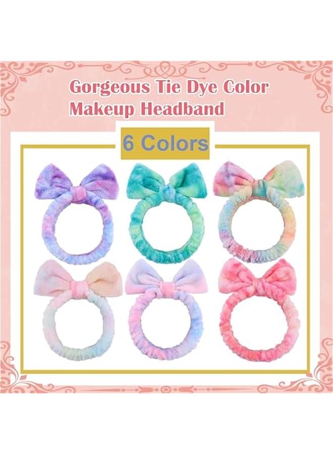 إسكدنيا العناية بالبشرة عقال ، 6 قطع ، التعادل مصبوغ ، لينة الصوف المرجاني ، مرنة ، قابل للغسل ، قابلة لإعادة الاستخدام ، ومناسبة للنساء والفتيات ، ماكياج الوجه ، دش ، والرياضة ، هدية الطرف - Image 3