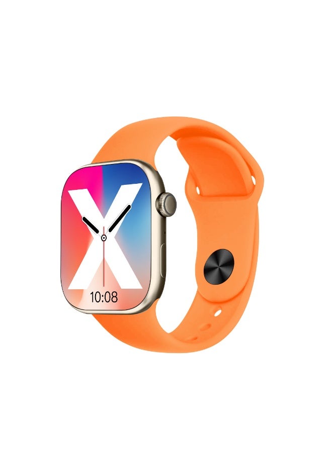 Smart Watch S12 MAX，Business Smartwatch，Waterproof Fitness Watch，Bluetooth Calling，Compatible with Androd and IOS systems，TFT Display，Heart Rate Moitoring，Orange - Image 1