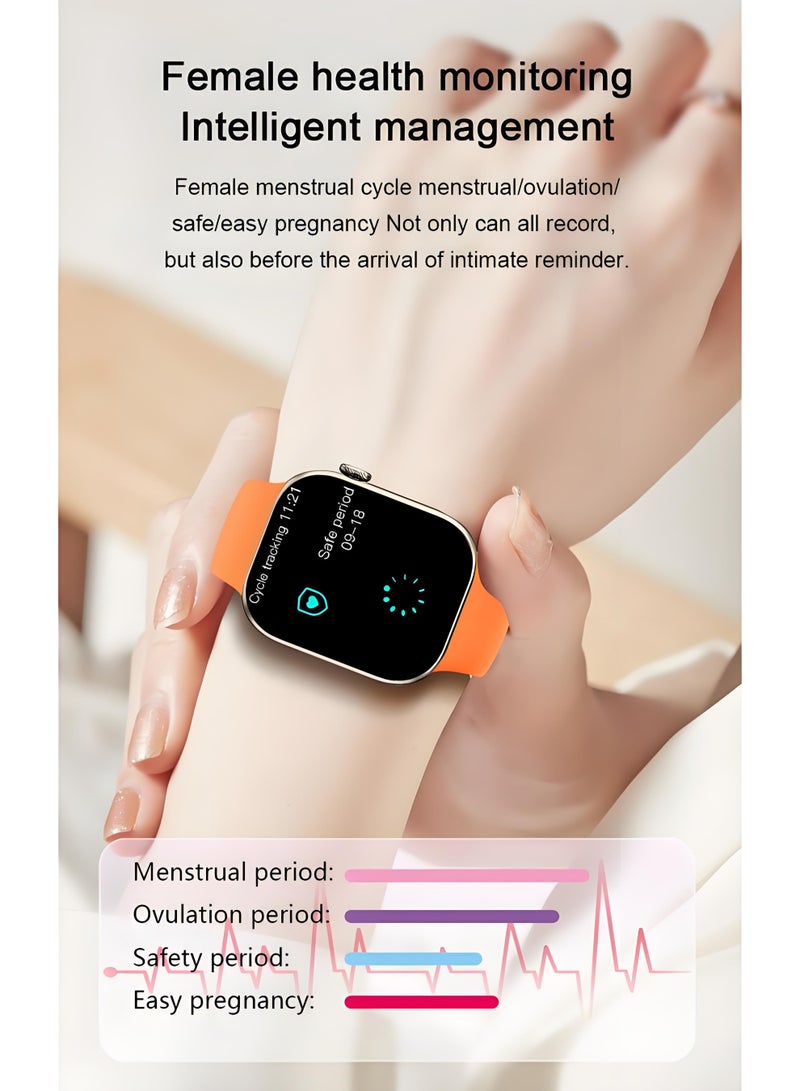Smart Watch S12 MAX，Business Smartwatch，Waterproof Fitness Watch，Bluetooth Calling，Compatible with Androd and IOS systems，TFT Display，Heart Rate Moitoring，Orange - Image 3