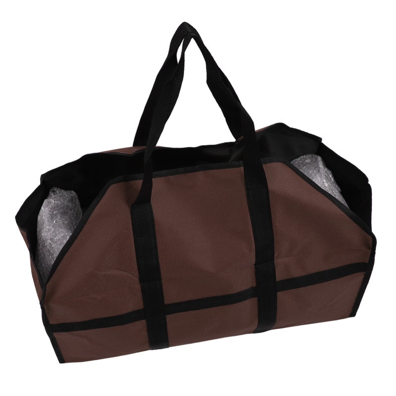 Portable Firewood Carrier Bag 600D Oxford Cloth Large Fire Wood Bag Heavy Duty Firewood Holder with Handles for Home Heating Camping Barbecue A - Image 3
