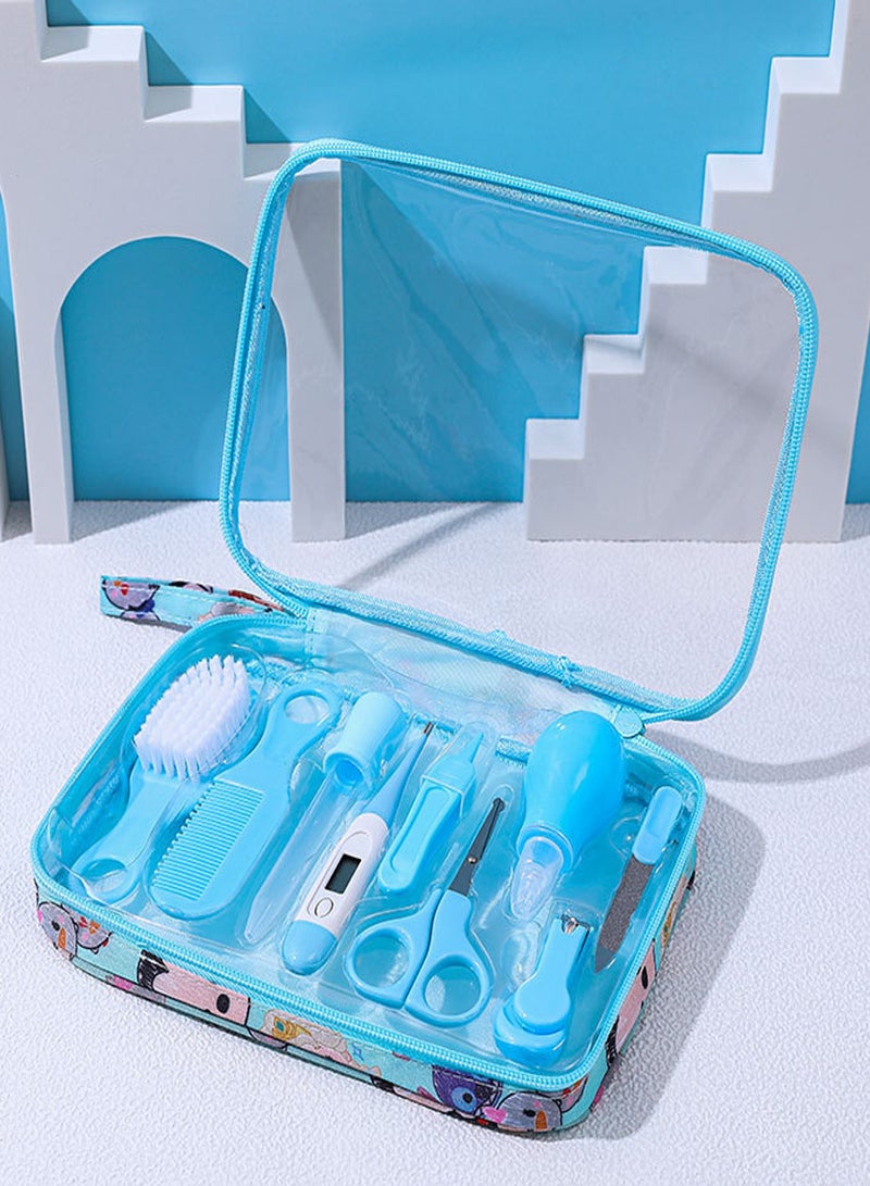 أطفال صغيرة مجموعة العناية المكونة من 9 قطع، لون أزرق - Image 1