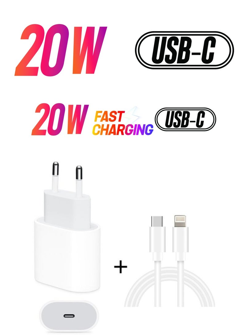Phone 20W USB-C Power Adapter With Cable for iPhone 12 / iPhone 12 Pro max /12mini (iPhone 20W USB-C Power Adapter) - Image 1