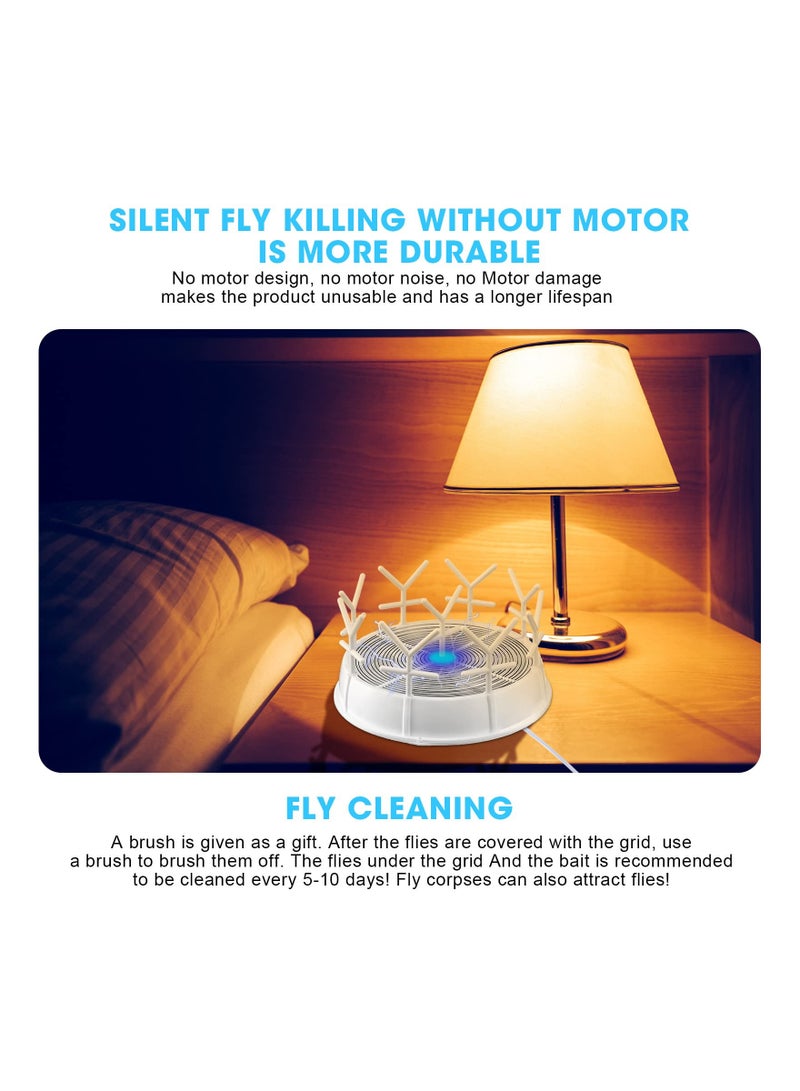 SYOSI جهاز صيد الذباب الكهربائي ٢ قطع، جهاز التحكم في الآفات، جهاز صيد الذباب الأوتوماتيكي، جهاز صيد ذباب المطبخ، جهاز صيد ذباب الفاكهة، جهاز صيد الذباب والبعوض، جهاز صيد الذباب الصامت، جهاز صيد الحشرات الآمن للداخل والخارج، أدوات طرد الذباب للمنزل والتراسات - Image 5