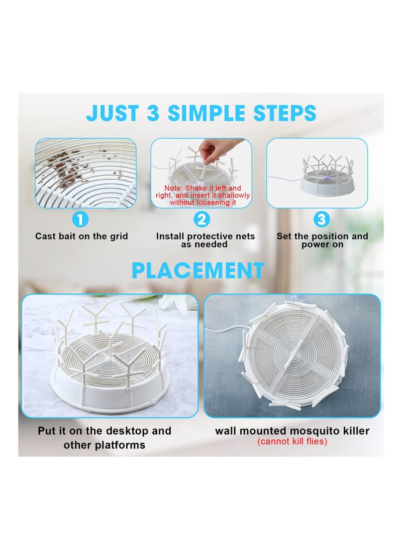 SYOSI جهاز صيد الذباب الكهربائي ٢ قطع، جهاز التحكم في الآفات، جهاز صيد الذباب الأوتوماتيكي، جهاز صيد ذباب المطبخ، جهاز صيد ذباب الفاكهة، جهاز صيد الذباب والبعوض، جهاز صيد الذباب الصامت، جهاز صيد الحشرات الآمن للداخل والخارج، أدوات طرد الذباب للمنزل والتراسات - Image 2