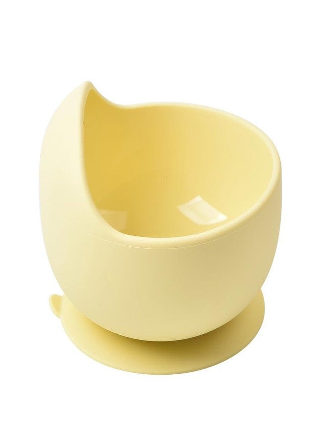 FLAVION Stay Put Suction Bowls for Baby Kid,Food Grade Bowl and Spoon Set for Baby Led Weaning,Toddler Dishes & Utensils for Babies Self Feeding, Baby Feeding Set (Yellow, Pack of 1) - Image 4
