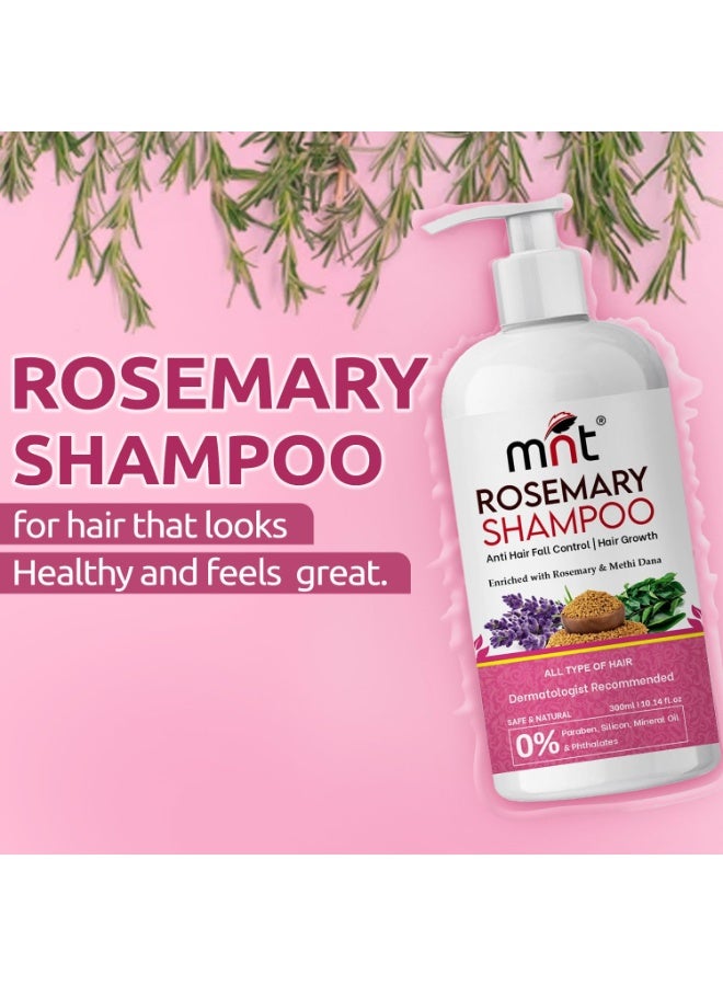 MNT Rosemary Shampoo With Methi Dana For Hair Fall Control & Hair Growth | Shampoo For Hair Growth, Reduced Hair Fall & Dandruff | 300 Ml, 140 Grams - Image 2