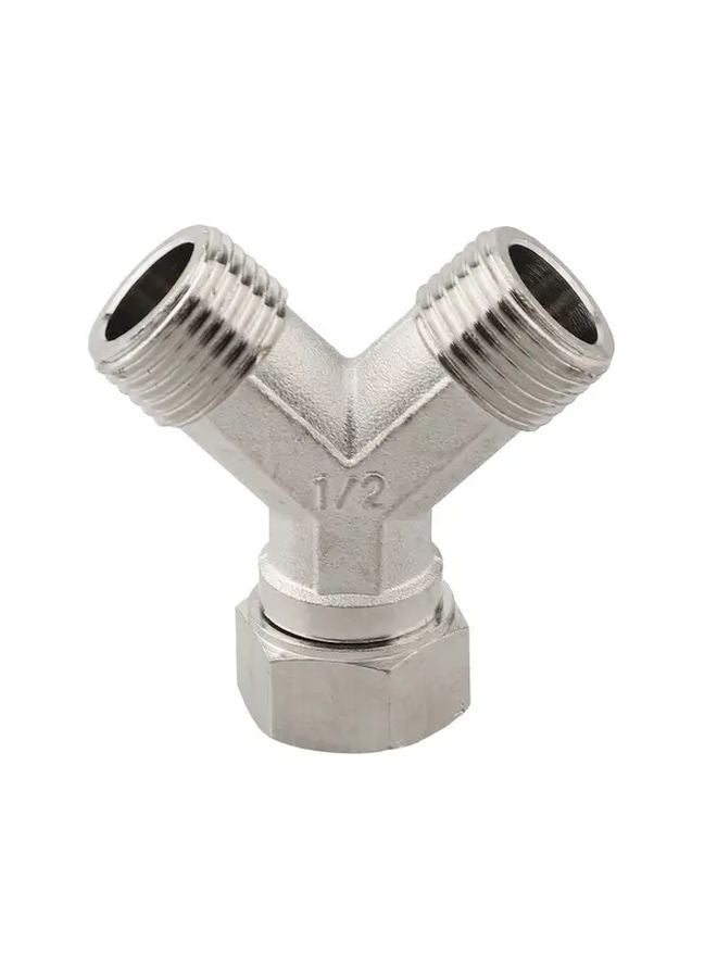 1Pc 1 2 Inch BSP Solid Brass Y Splitter Dual Water Tap Connector For Dishwasher - Image 2