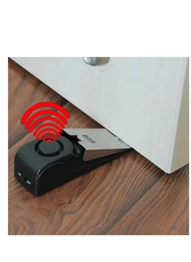 BLUE CORAL - Door Stop Alarm Anti-theft Burglar Stop System Wedge Shaped Door Stop Stopper Alarm Block Blocking System for Hotel Home - Image 1