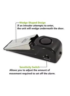 BLUE CORAL Door Stop Alarm Anti-theft Burglar Stop System Wedge Shaped Door Stop Stopper Alarm Block Blocking System for Hotel Home  - Image 2