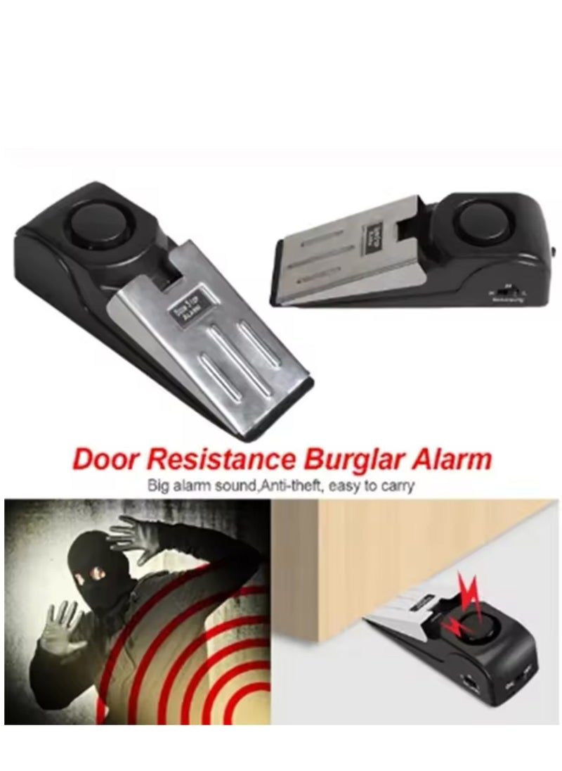 BLUE CORAL - Door Stop Alarm Anti-theft Burglar Stop System Wedge Shaped Door Stop Stopper Alarm Block Blocking System for Hotel Home - Image 1