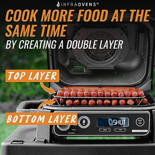 INFRAOVENS Stainless Steel Rack for Ninja Woodfire Outdoor Grill Pro XL Pro Connect XL OG850 OG951 Wood Fire Electric Master Grill Air Fryer Accessories Dishwasher Safe by INFRAOVENS - Image 3