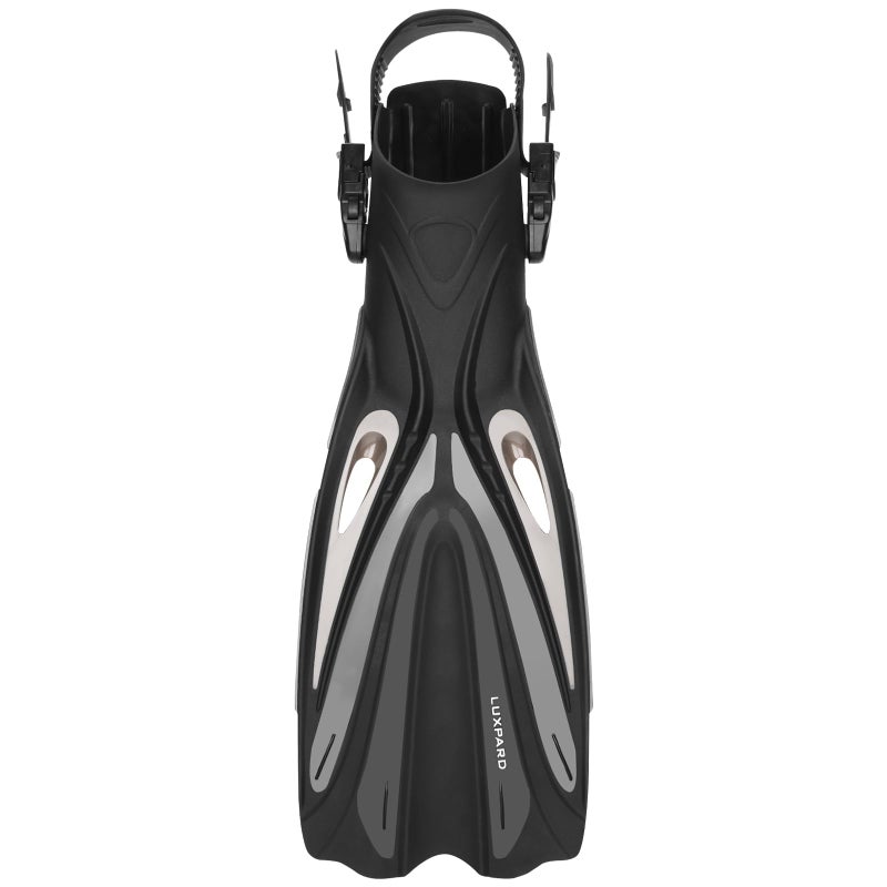 LUXPARD Diving Fins, Powerful Efficient Open Heel Scuba Diving Fins, Flippers for Snorkeling and Freediving with Adjustable Buckles (S/M | US Man 4.5-8.5 | Woman 5.5-9.5 | EU 38-42) - Image 2