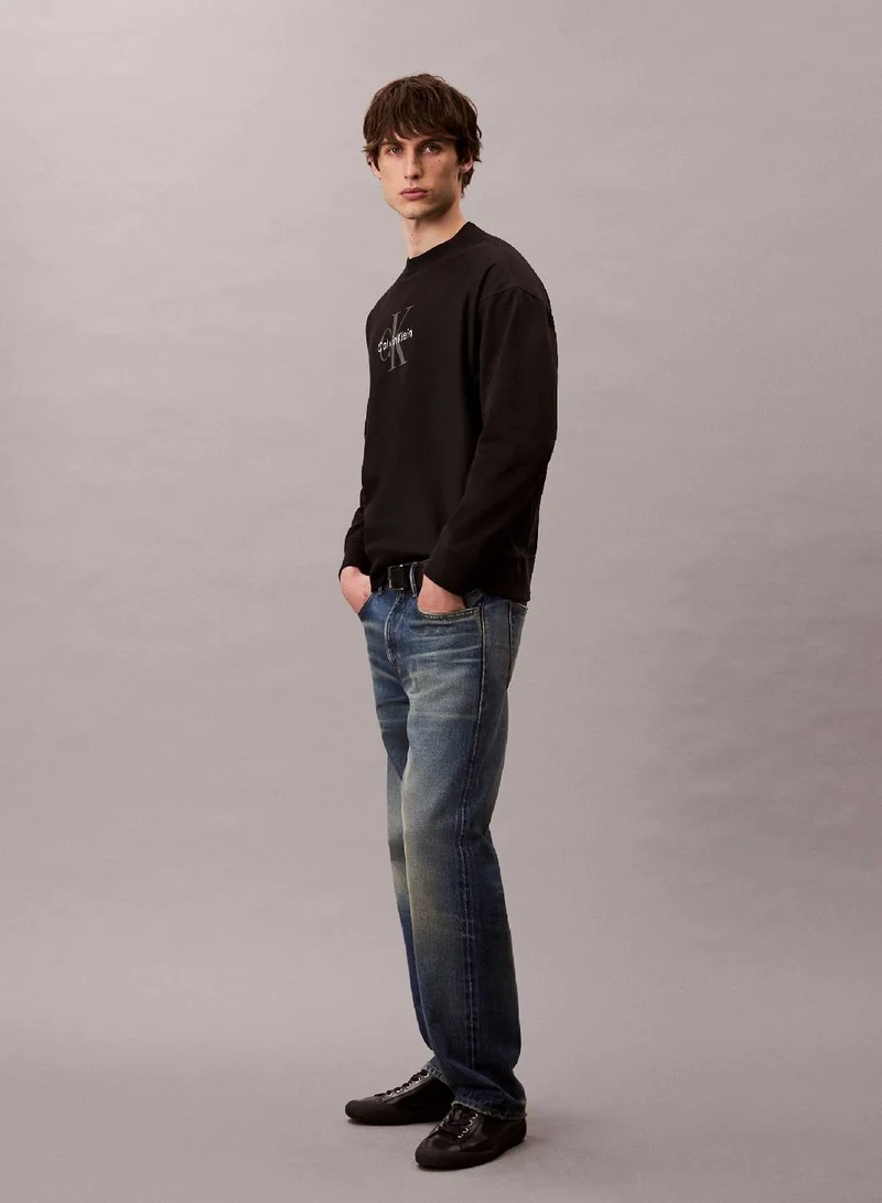 Calvin Klein Jeans Premium Terry Monogram Logo Relaxed Sweatshirt