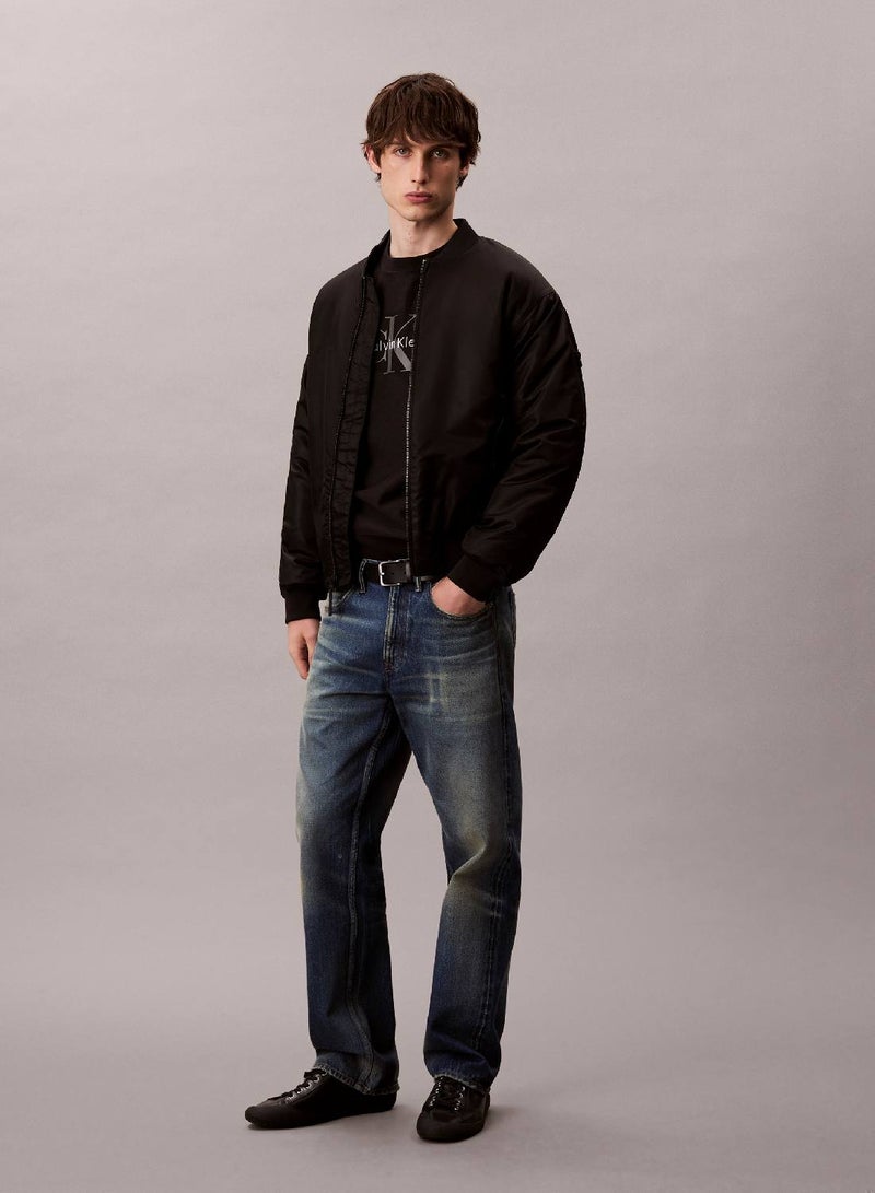 Calvin Klein Jeans سويت شيرت مريح بشعار مونوغرام تيري الفاخر - Image 2