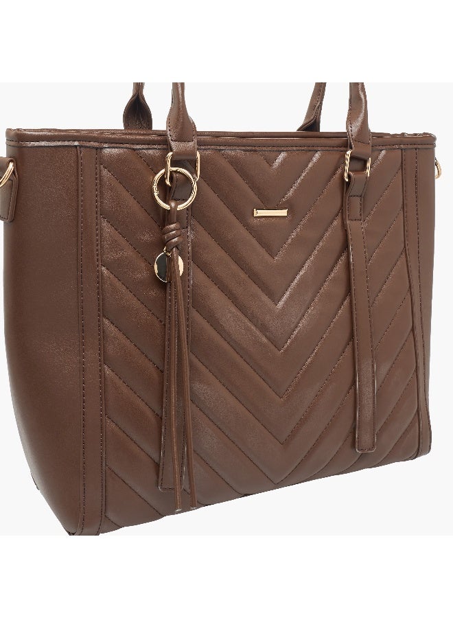 Adore Quilted Tote Bag with Detachable Strap - Image 5