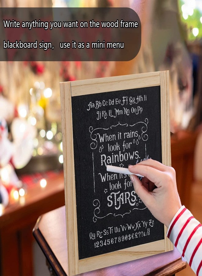 Harloon 6 Pcs 10.5" x 8.5" Framed Chalkboard Bulk Double Sided Wood Tabletop Small Chalkboard Signs Mini Blackboard Classroom School Supplies for Party Home Office Art Craft Birthday Wall Menu Food - Image 5