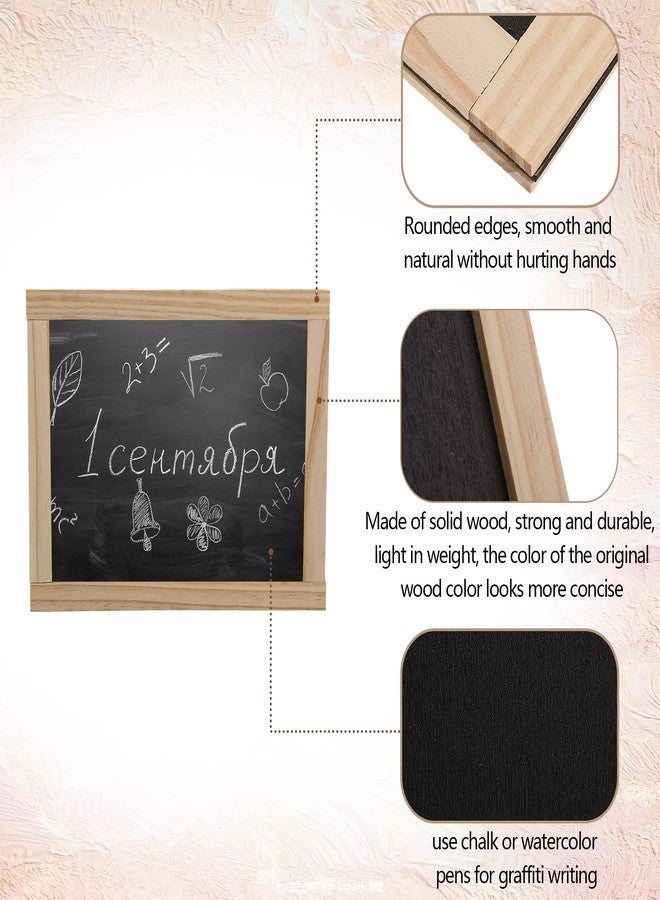 Harloon 6 Pcs 10.5" x 8.5" Framed Chalkboard Bulk Double Sided Wood Tabletop Small Chalkboard Signs Mini Blackboard Classroom School Supplies for Party Home Office Art Craft Birthday Wall Menu Food - Image 4