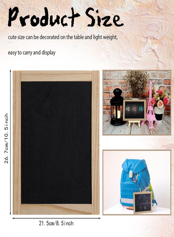 Harloon 6 Pcs 10.5" x 8.5" Framed Chalkboard Bulk Double Sided Wood Tabletop Small Chalkboard Signs Mini Blackboard Classroom School Supplies for Party Home Office Art Craft Birthday Wall Menu Food - Image 3