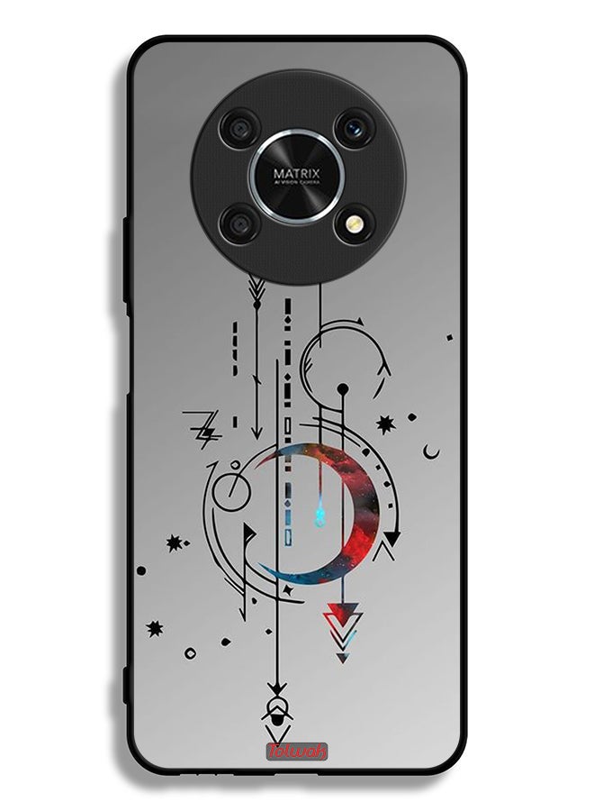 Tolwak Honor X9 5G Protective Case Cover Moon And Arrows Art Pattern - Image 2
