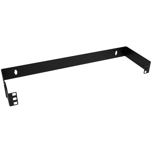 Startech.com StarTechcom 1U Hinged Wall Mount Patch Panel Bracket 6 inch Deep 19 Patch Panel Swing Rack for Shallow Network Equipment 17lbs - Image 1